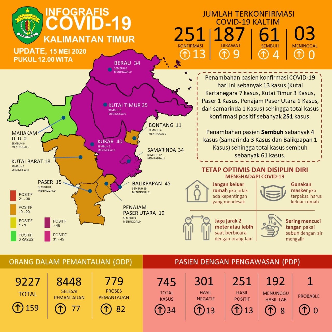 infografis covid19 kaltim 15 mei 2020
