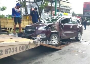 Kecelakaan Beruntun di Samarinda, Pemotor Tewas, Diduga Rem Blong