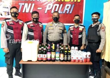 Razia di Enam Warung Kelontong, Polres Bontang Sita Puluhan Miras