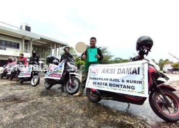 Sopir Ojol Bontang Gelar Aksi di Kantor Pemerintah, Berikut 7 Aspirasinya