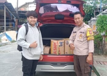 Bhabinkamtibmas Lok Tuan Bantu Pulangkan Pemuda Terlantar ke Nganjuk