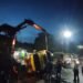 Mesin Mati, Dump Truk Terguling di Jalan Eks Pupuk Raya