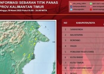 45 Titik Panas di Kaltim Terdeteksi Lagi