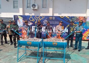 Bea Cukai Bontang Musnahkan Ribuan Rokok dan Minuman Keras Ilegal, Negara Rugi Rp150 Juta