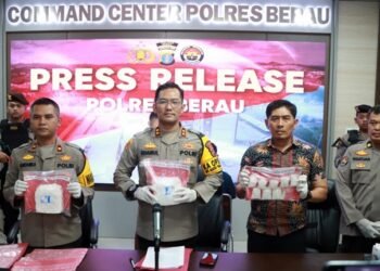 Polres Berau Gagalkan Peredaran 2,5 Kg Sabu, Dua Tersangka Diamankan