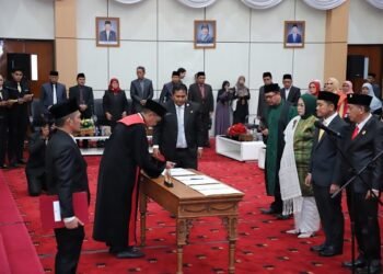 Tiga Pimpinan DPRD Bontang Periode 2024-2029 Resmi Dilantik