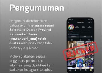 Akun Instagram Sekda Kaltim Diretas, Warga Diminta Waspada