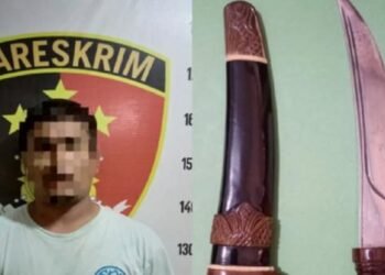 Lapor Istri ke Polsek Tenggarong, Pria Ini Malah Ditangkap karena Bawa Senjata Tajam