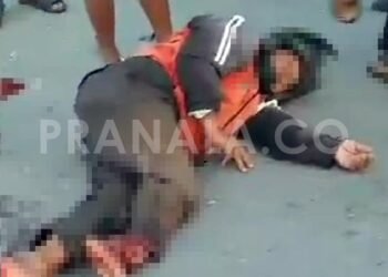 Penjual Ayam dan Tukang Ojek Tabrakan di Depan Hotel Surya Bontang, Satu Korban Luka Parah