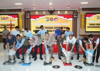 Polda Kaltim Musnahkan 32 Kilogram Sabu Hasil Pengungkapan Jaringan Lintas Provinsi