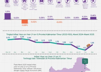 INFOGRAFIS: Inflasi Kaltim Melandai, Berau Catat Angka Tertinggi