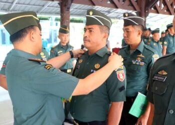Kodim Bontang Gelar Korps Raport, Tujuh Prajurit Naik Pangkat