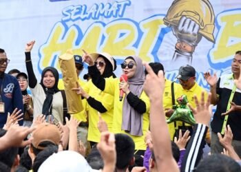 Hari Buruh di Bontang, Bagi-Bagi Doorprize dan Janji