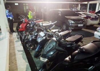 Polres Bontang Razia Balap Liar, 11 Motor Disita