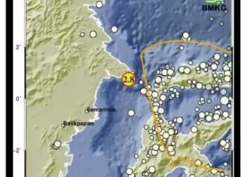 Gempa 2,8 Magnitudo Getarkan Bontang Dini Hari