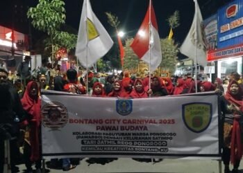 Satimpo Tampil Memukau di Bontang City Carnival 2025, Angkat Wayang dan Reog