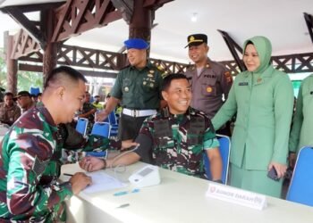 Bakti Kesehatan Hari Juang TNI AD ke-80 di Kodim 0908/Bontang Diserbu Warga