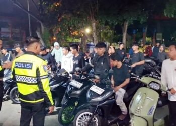Patroli Blue Light, Polisi Amankan 32 Motor Balap Liar di Samarinda