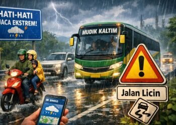 Mudik Lebaran di Kaltim, Waspada Hujan dan Jalan Licin