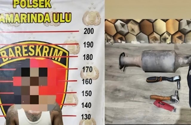 Tepergok Warga, Pencuri Komponen Knalpot Mobil di Samarinda Diringkus Polisi