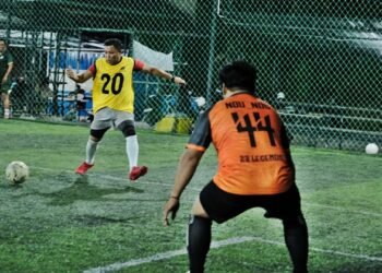 Dandim Bontang dan Wasit Askot Perkuat Silaturahmi Lewat Mini Soccer