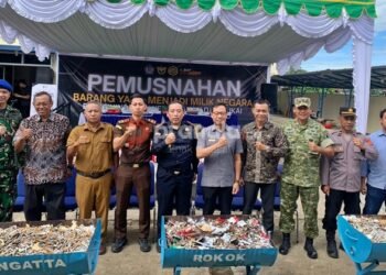 Ratusan Ribu Rokok Ilegal di Kutim Dimusnahkan, Negara Rugi Jutaan