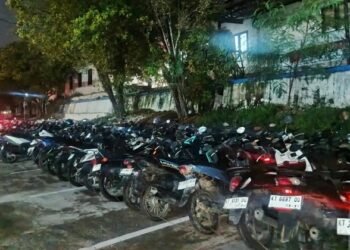 69 Motor Dikandangkan! Aksi Balap Liar di Kantor Wali Kota Bontang Bubar Jalan