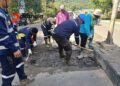 Jalan Bergelombang di Jalan Pupuk Raya dan RS PKT Bontang Mulai Mulus